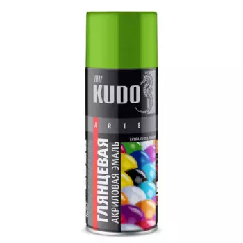 Эмаль аэрозольная универсальная KUDO акриловая глянцевая цвет салатовый 520 мл