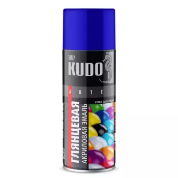 Эмаль аэрозольная универсальная KUDO акриловая глянцевая цвет ультрамарин 520 мл