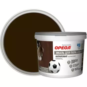 Эмаль акриловая для пола Ореол полуматовая цвет венге 2.3 кг