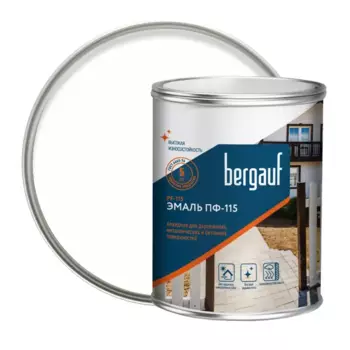 Эмаль Bergauf PF-115 цвет белый 6 кг