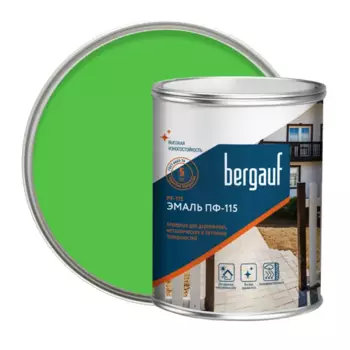 Эмаль Bergauf PF-115 цвет ярко-зеленый 6 кг