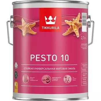 Эмаль Tikkurila Pesto 10 матовая прозрачная база С 2.7 л