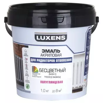 Эмаль для радиатора Luxens полуглянцевая цвет прозрачный база C 1 кг