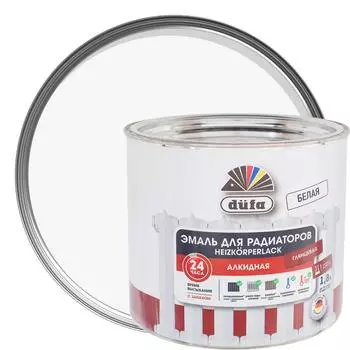 Эмаль для радиаторов Dufa глянцевая цвет белый 1.8 л база 1