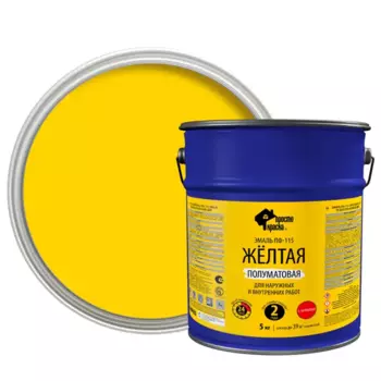 Эмаль ПФ-115 ПростоКраска цвет желтый 5 кг