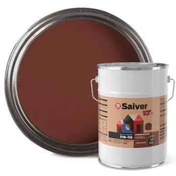 Эмаль ПФ-115 Saiver Lux цвет коричневый 5 кг