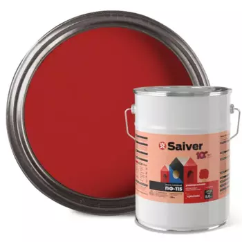 Эмаль ПФ-115 Saiver Lux цвет красный 5 кг
