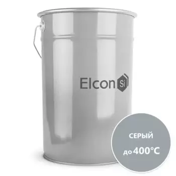 Эмаль по ржавчине Elcon до 400 градусов цвет серый 25 кг