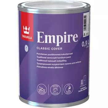Эмаль Tikkurila Эмпире полуматовая цвет белый 0.9 л