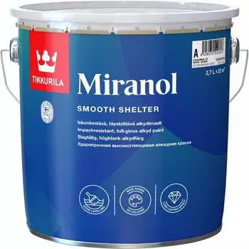 Эмаль Tikkurila Миранол цвет белый 2.7 л