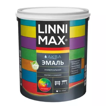 Эмаль универсальная Linnimax Аква глянцевая цвет белый база 1 2.5 л