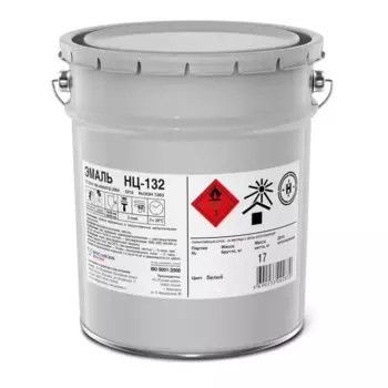 Эмаль Ярославские краски НЦ-132 цвет красный 17 кг