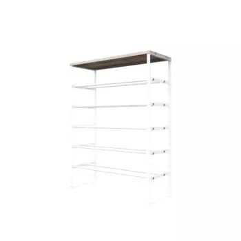 Этажерка для обуви Март Отто 65x85.6x25 см 6 полок сталь цвет белый