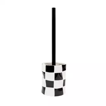 Ёршик для унитаза Bath Plus Chess W-CE2023A-TOH керамика цвет белые и черные квадратики