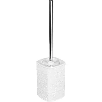 Ёршик для унитаза напольный «Ажур», керамика, цвет белый