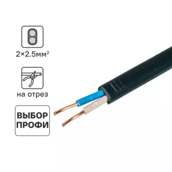 Кабель Промэко ВВГпнг(А)-LS 2x2.5 на отрез от 50 м ГОСТ