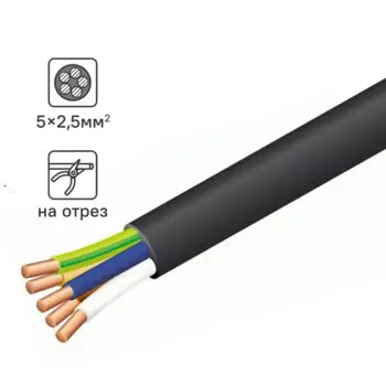 Кабель Tdm Electric ВВГнг(А) 5x2.5 на отрез ГОСТ