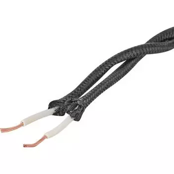 Ретро провод Electraline 2x1.5 20 м ГОСТ цвет черный