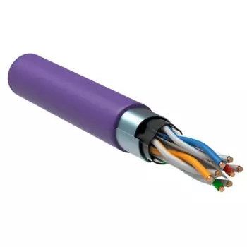 Кабель витая пара ITK F/UTP cat 6 4x2x23 AWG LSZH цвет фиолетовый