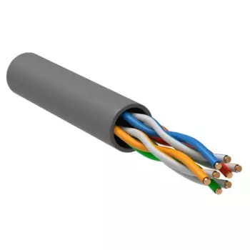 Кабель витая пара ITK U/UTP cat 5e 4x2x24 AWG LSZH цвет серый