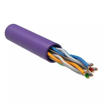 Кабель витая пара ITK U/UTP cat 6 4x2x23 AWG LSZH цвет фиолетовый
