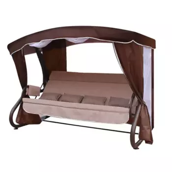 Качели садовые Amsterdam 4-х местные шоколадный