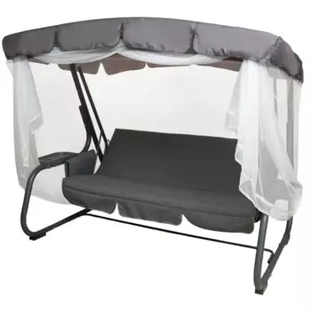 Качели садовые Nateria Ривьера 3-х местные 280 кг цвет серый