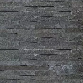 Камень натуральный кварцит Pharaon черный 0.63 м