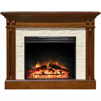 Каминокомплект Cambridge бежевый с электроочагом Jupiter