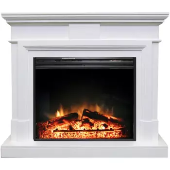 Каминокомплект Coventry с электроочагом Jupiter белый 1.8 кВт