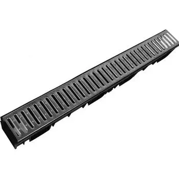 Канал пластиковый с оцинкованной решёткой 1000х115х95 мм