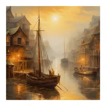 Канвас Лодки 30x30 см