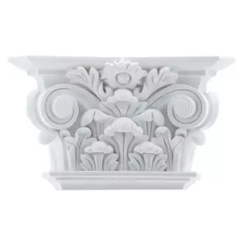 Капитель к пилястре полиуретан Decomaster DK-82211 белая 7.4 см