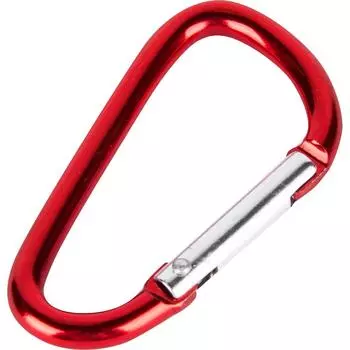 Карабин с защелкой овальный Standers 65 мм, цвет красный