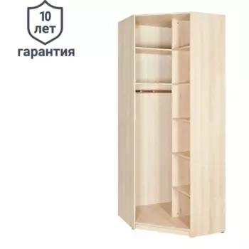 Каркас шкафа угловой Лион 98.2x232.2x85.2 см ЛДСП цвет дуб комано с петлями
