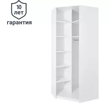 Каркас шкафа угловой Лион 98.2x232.2x85.2 см ЛДСП цвет белый с петлями