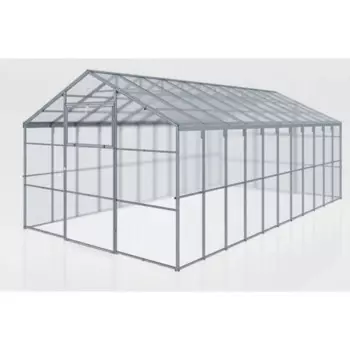 Каркас теплицы Домик с 3 форточками сталь 400x300x230 см