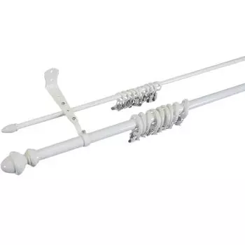 Карниз двухрядный Classic, 200 см, металл, цвет белый