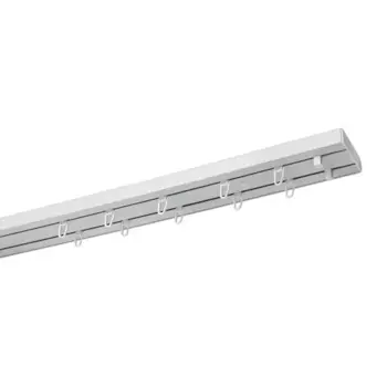 Карниз двухрядный Inspire 400 см пластик цвет белый