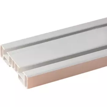 Карниз двухрядный «ЭКА» 250 см пластик