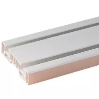 Карниз двухрядный ЭКА 350 см пластик