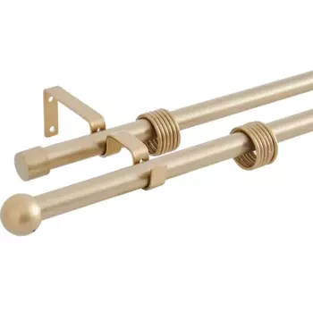 Карниз двухрядный раздвижной d19/16 мм шар 160-320 см цвет бронза