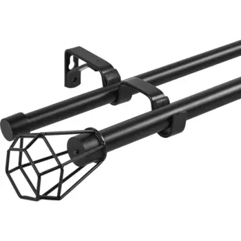 Карниз двухрядный раздвижной Inspire Fabo d16/19 мм 160-300 см металл цвет черный