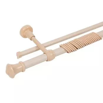 Карниз двухрядный Успех 240 см цвет слоновая кость