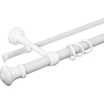 Карниз двухрядный «Успех» 300 см металл/пластик цвет лайт