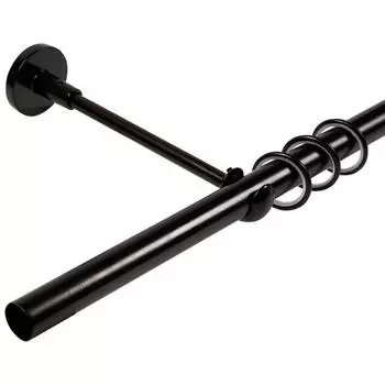 Карниз однорядный 160 см металл цвет венге