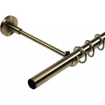 Карниз однорядный, 160 см, металл, цвет золото антик