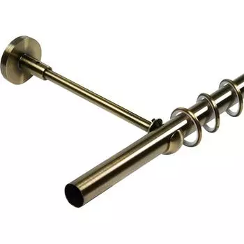 Карниз однорядный 200 см металл цвет золото антик