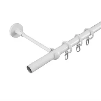 Карниз однорядный, 280 см, металл, цвет белый