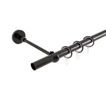 Карниз однорядный 280 см металл цвет венге